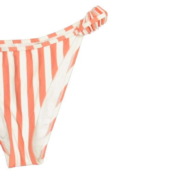 NWT Aerie Printed Ruffle Super High Cut Cheekiest Bikini Bottom Size L - Picture 6 of 11